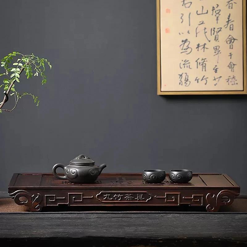 Home New Chinese Bamboo Tray Small Simple Water Storage Kung Fu Tea Set Light Luxury Drainage Tea Sea