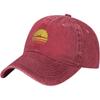 Rowing Sunset Retro Baseball Cap Washed Cotton Low Profile Dad Hat Unisex Casual