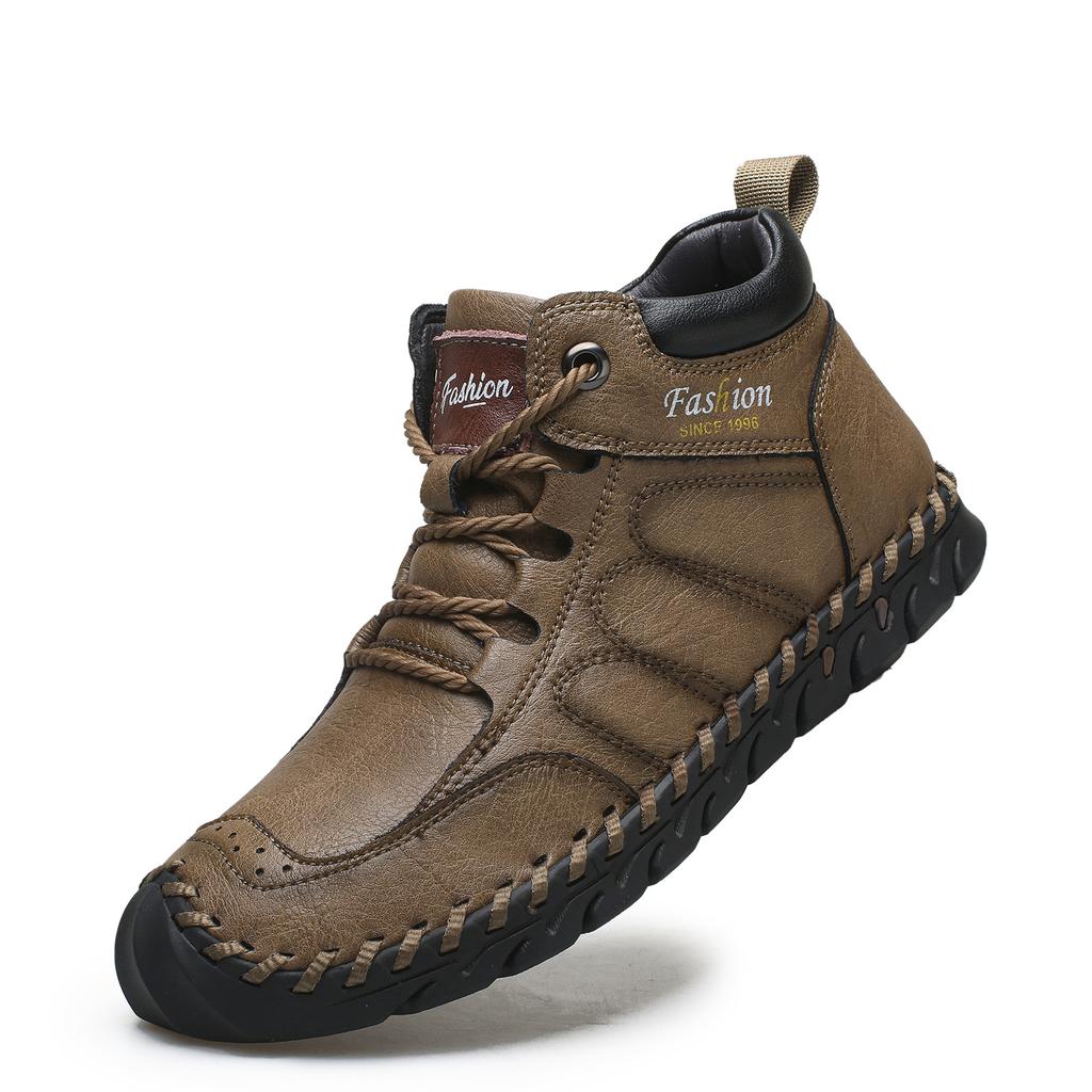 Autumn and winter large size men's medium top Martin boots outdoor casual shoes stitched men's shoes