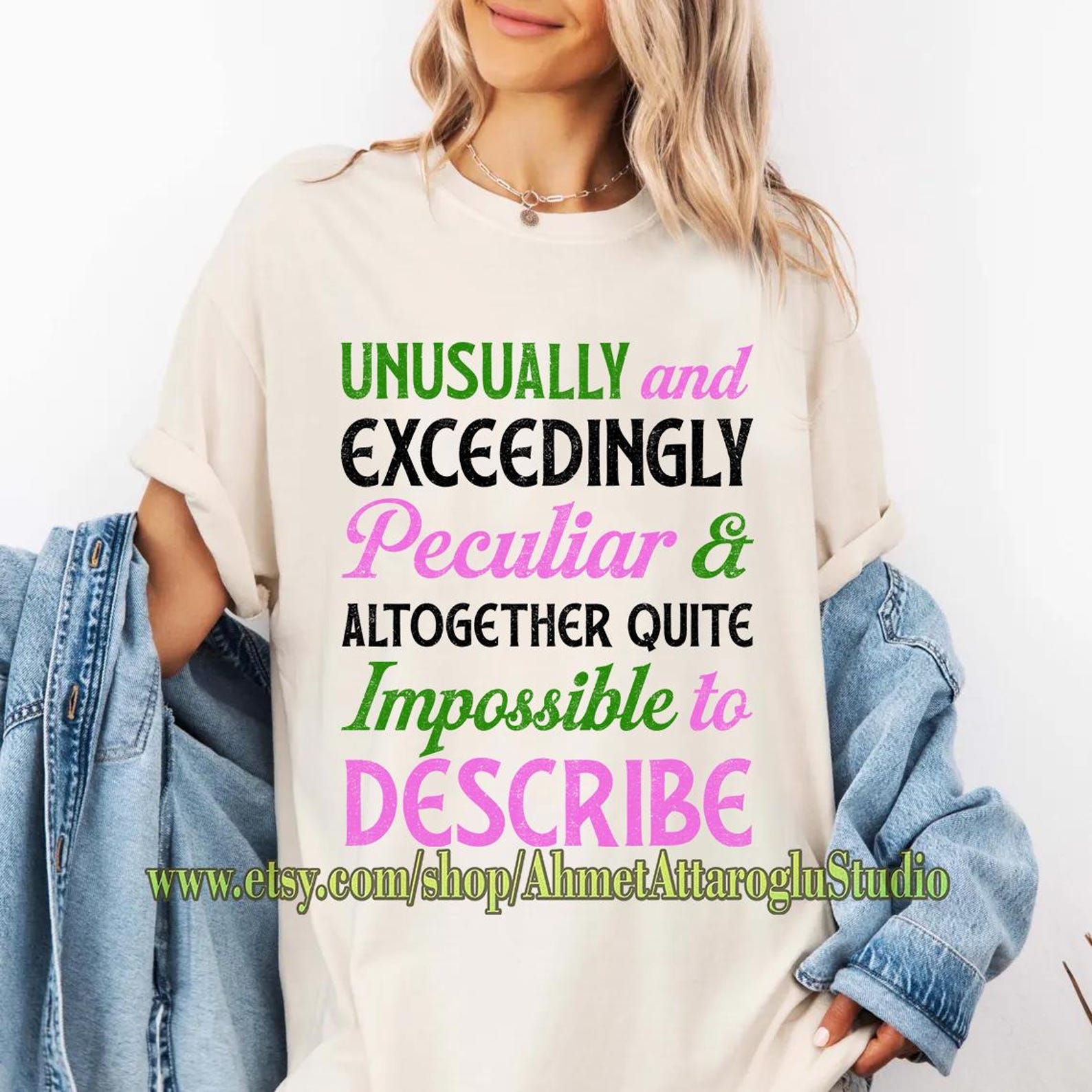 Mineral Wash Tee Wicked Inspired T-Shirt: Comfort Colors Peculiar & Impossible To Describe 2XL