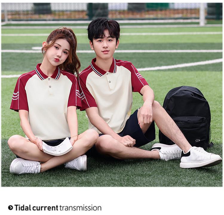 Summer Short-Sleeved Sports School Uniform Set for Students