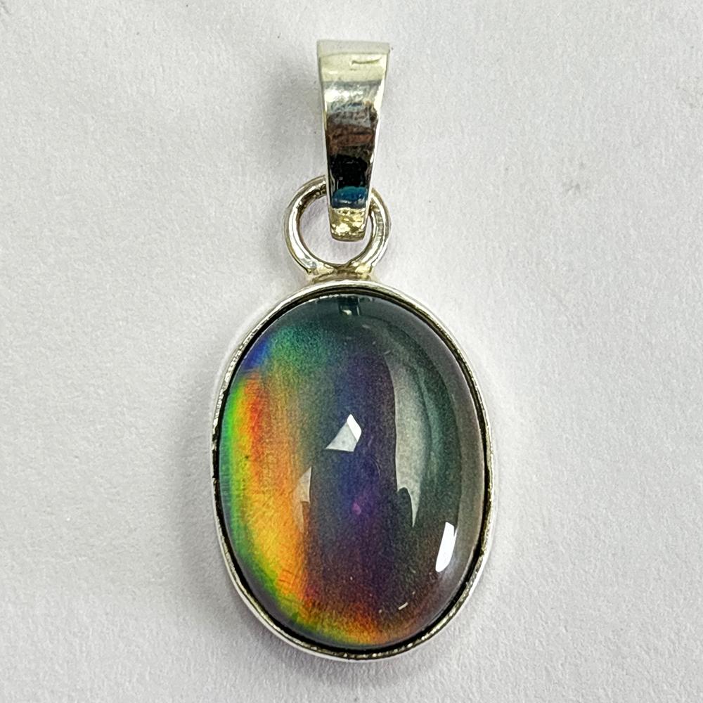 

CERTIFIED Natural Opal 21 Ct Oval Gems 925 Sterling Silver Pendant Free Delivery 27.9 mm approx різнокольоровий
