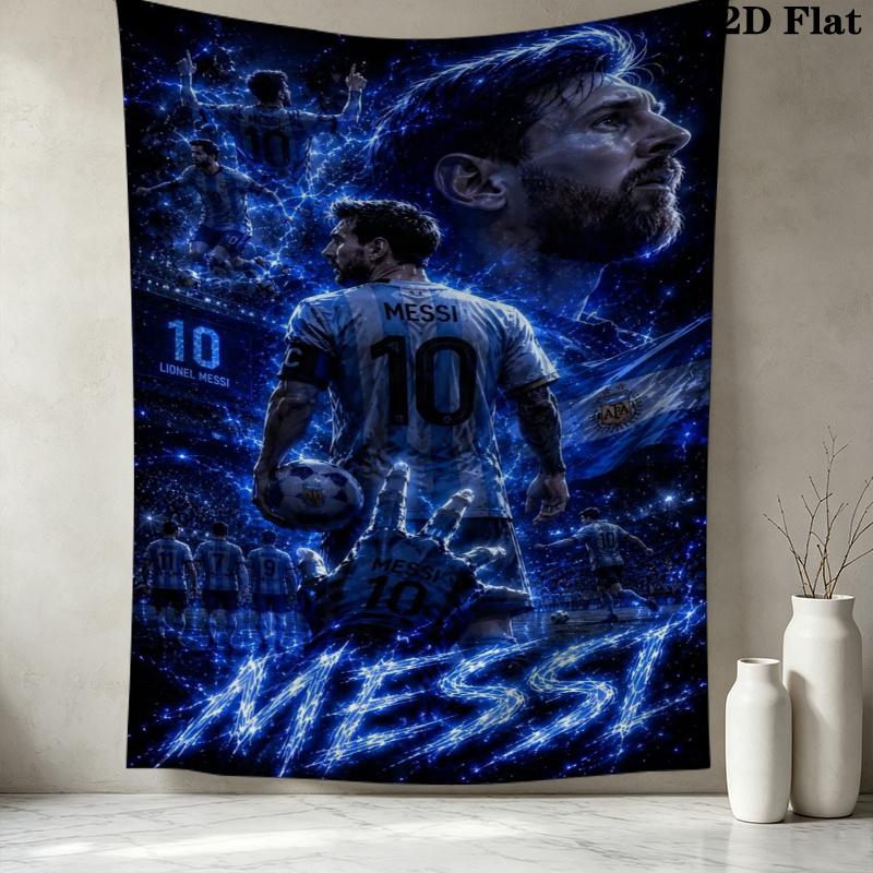 Messi Wall Tapestry Aesthetic Wall Hanging Printed Fabric Blanket Decorative Tapestries for Bedroom Living Room Home Decor