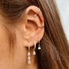 925 Silver Ear Buckles Fashion Hoop Earrings White Crystal Luxury Women's Earrings Wedding Women's Jewelry Premium Gift
