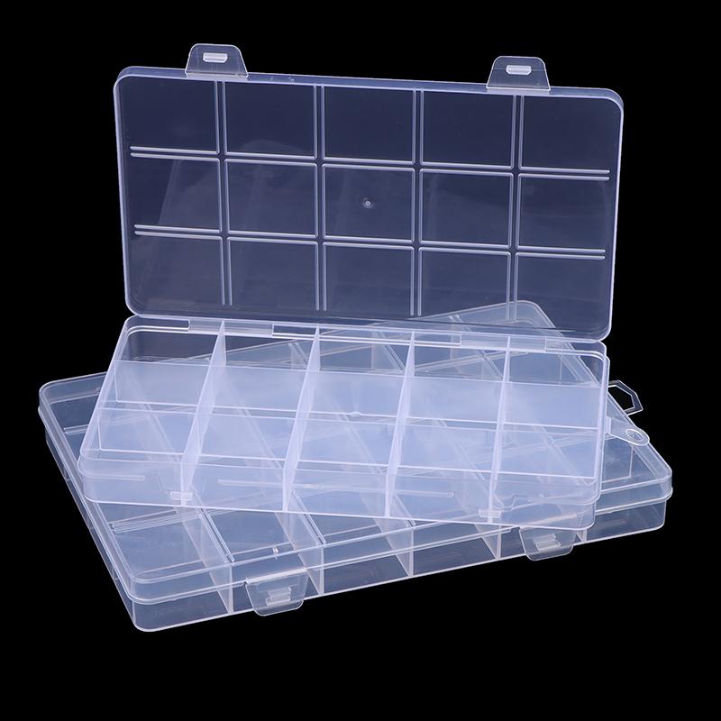 24/15/28 Grids Transparent Plastic Embroidery Floss Storage Box Floss Bobbins Storage Organizer Diy Cross Stitch Sewing Tools