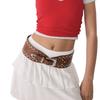 Punk Style Belt Rivet Decor Wide Imitation Leather Waistband Dress Shirt Versatile Waist Belt Fashion Accessory