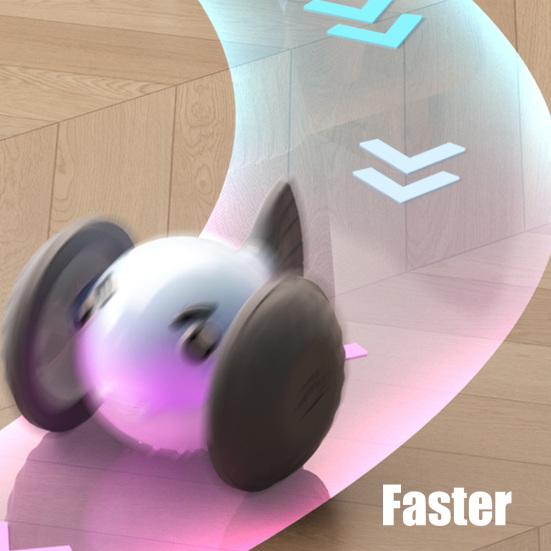Yousheng Smart Electric Interactive Cat Toy Automatic Moving Toy with LED Light Rechargeable Random Movement Whale Toy for Indoor Cats Bored Relief