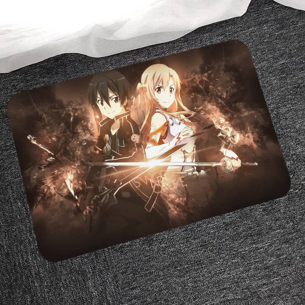 Adventure Anime Sword Art Online Bathroom Mat Kids Room Bedroom Decoration Balcony Anti-Slip Doormat Living Room Welcome Rug