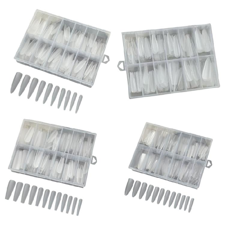 240 Pcs False Nail for Nail Extensions Press On Nail Extras Long Nail Tips Artificial Nail Full Cover Stick On Nail