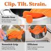 Universal Silicone Pot Strainer Clip-On Anti-Spill Food Grade Fruit Colander for Pasta Vegetables - Kitchen Essential