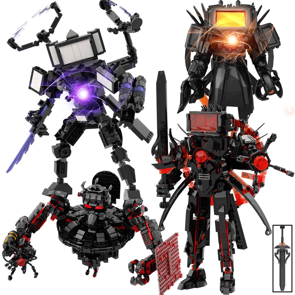 Giant Skibidii Toilete Building Blocks Titan Corps Final Boss TVman Speaker Man Construction Toy for Kids Fans Ideal Gift