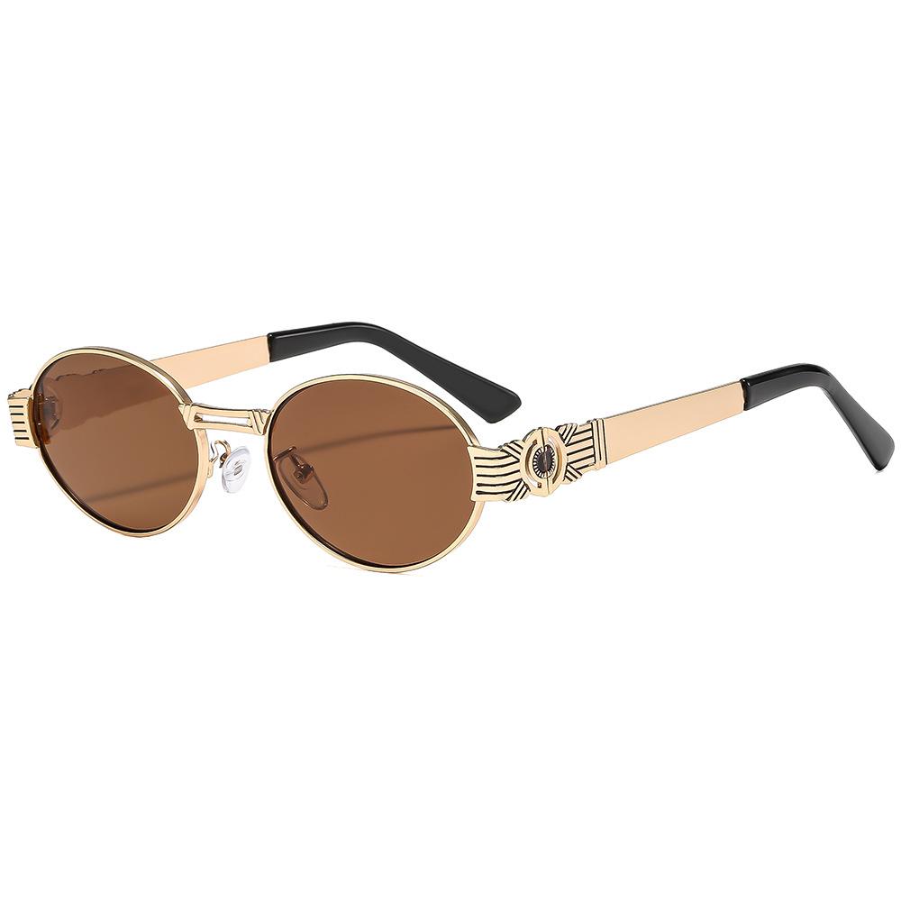 New Retro Oval Gradient Women Sunglasses  Personality Luxury Frame Design Punk Street All Match Men Uv400
