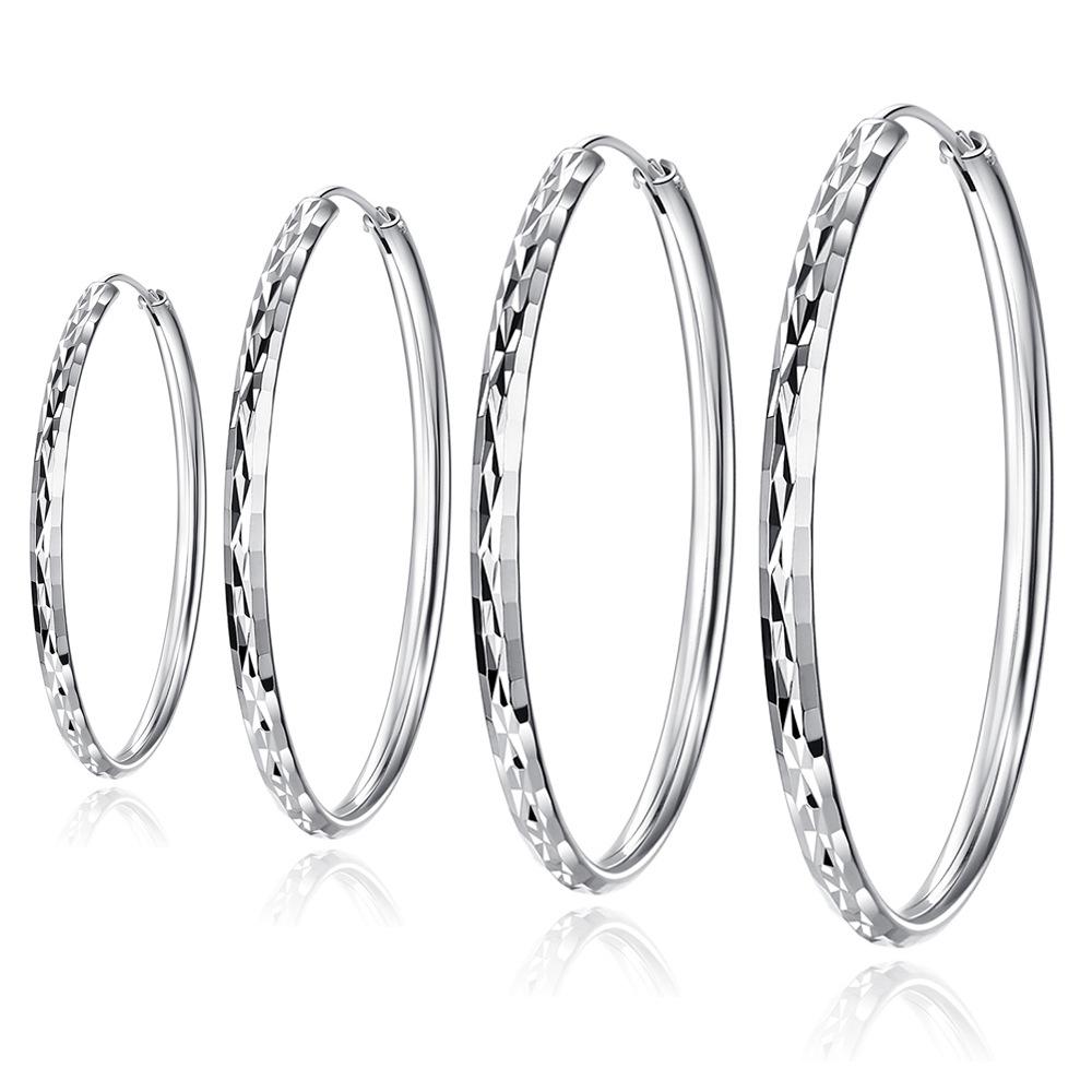 925 Sterling Silver Diamond-Cut Fashion Earrings