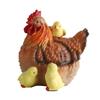 Outdoor Resin Hen and Chick Statue Outdoor Decoration Hen Chick Decors Chicken Figurines Outside Decors for Courtyards Yard