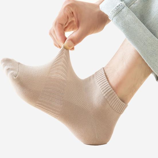 

Чоловічі невидані шкарпетки з низьким вирізом, повсякденні короткі шкарпетки до щиколотки, дихаючі бавовняні шкарпетки, що вбирають піт, на весну-літо синій