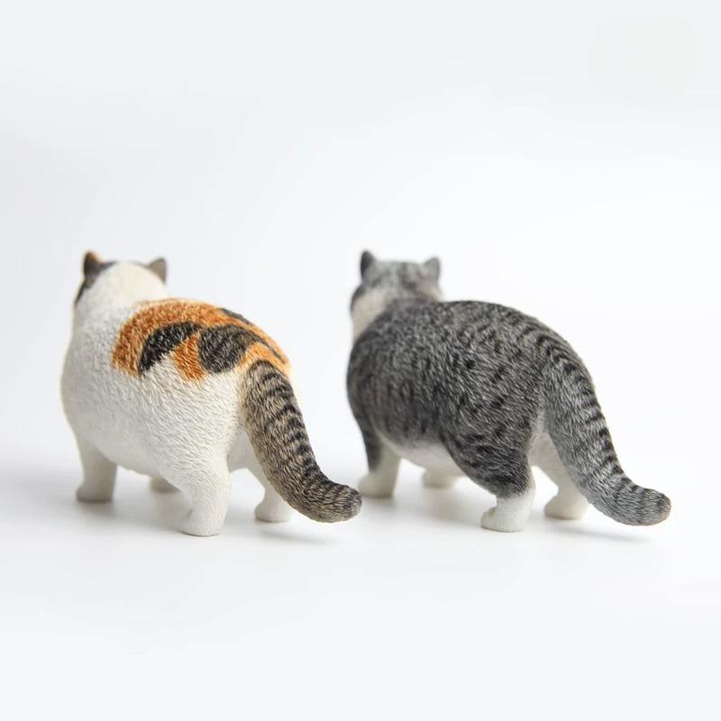 Simulated Siamese Cat Doll Resin Handicraft Simulated Animal Sculpture Cute Fat Cat Decorative Figurines Home Decoration