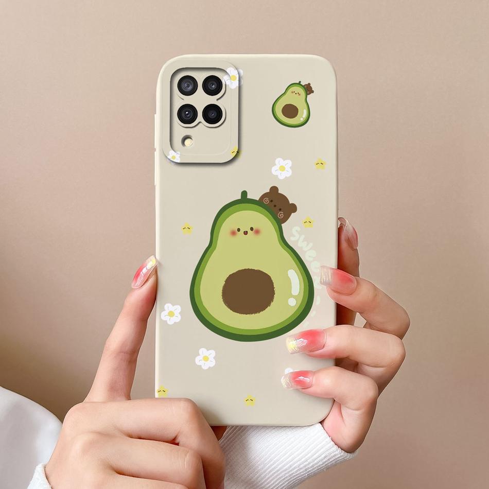 Case For Samsung Galaxy A12 M12 F12 Bear Soft Liquid Silicone Full Coverage Anti Choc Phone Bumper For SamsungA12 A M F 12 Funda