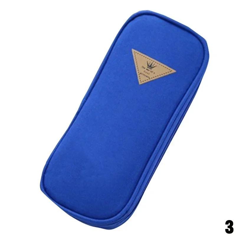 New 1PC Pencil Case Canvas Box Stationery School Supplies Large Capacity Pen Bag Cute Pencil Pouch