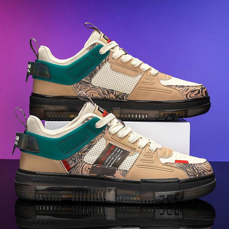 

Board shoes men s new summer popcorn low-top fashion casual student 44 хаки