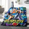 Robot Adventure Cyberspace Flannel Blanket Super Soft Warm Cozy Blanket For Sofa Bed Office Travel Allseason Home Decor Gift