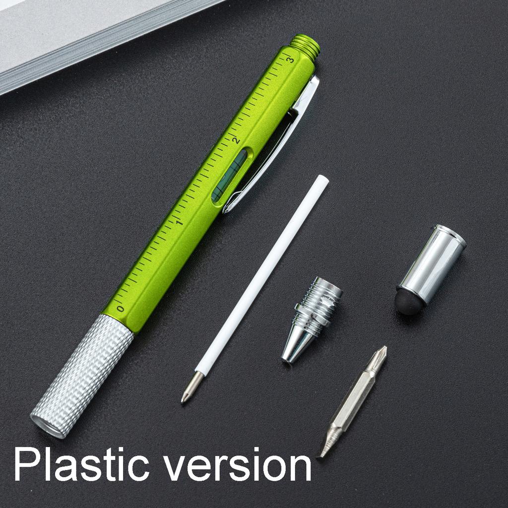 Caneta Capacitiva Multifuncional com Chave de Fenda, Nível de Bolha e Caneta Esferográfica - Gadget Touch para Telas de Celular