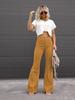 Winter New Solid Velvet Casual Fashion Personality Women's Pants Trendy Brand Casual