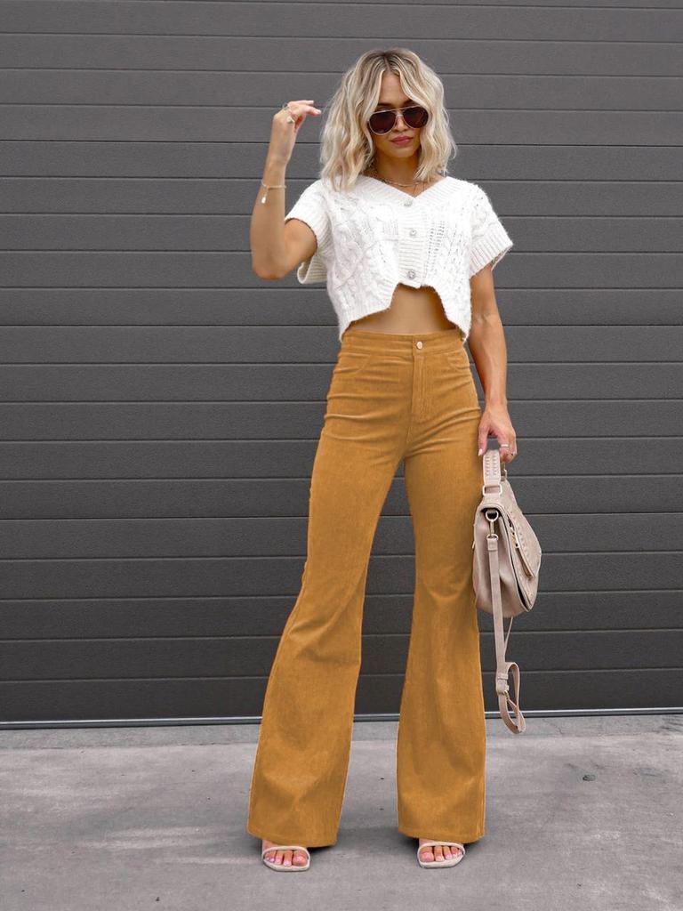 Winter New Solid Velvet Casual Fashion Personality Women's Pants Trendy Brand Casual