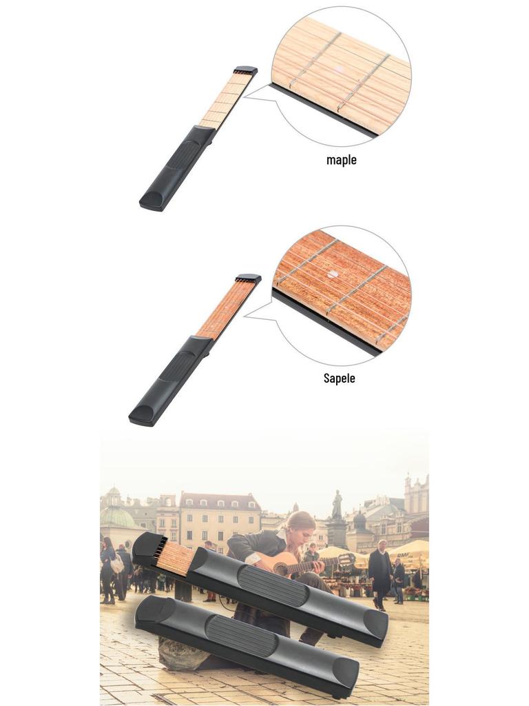 Portable Six-String Pocket Guitar: Finger Trainer for Chord and Scale Practice