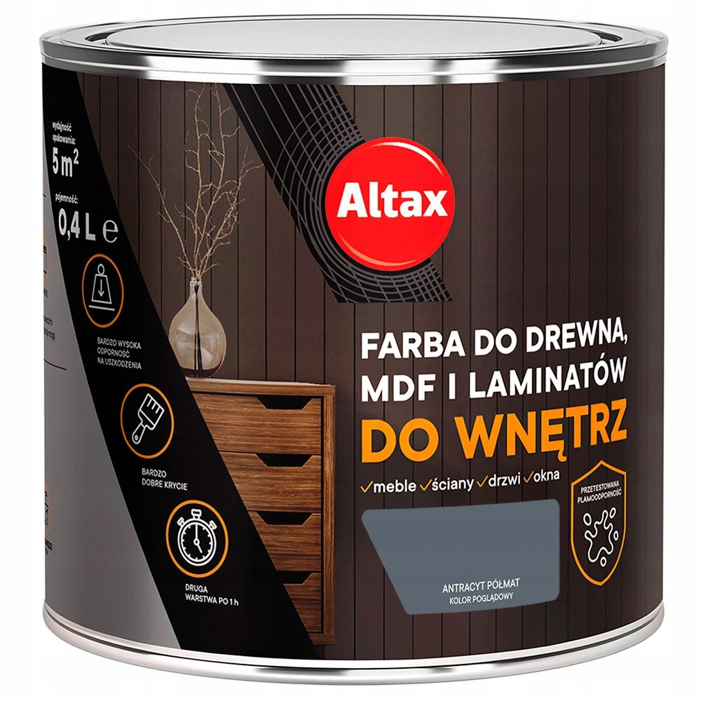 ALTAX Wood / MDF / Laminate Paint 400 ML ANTHRACITE