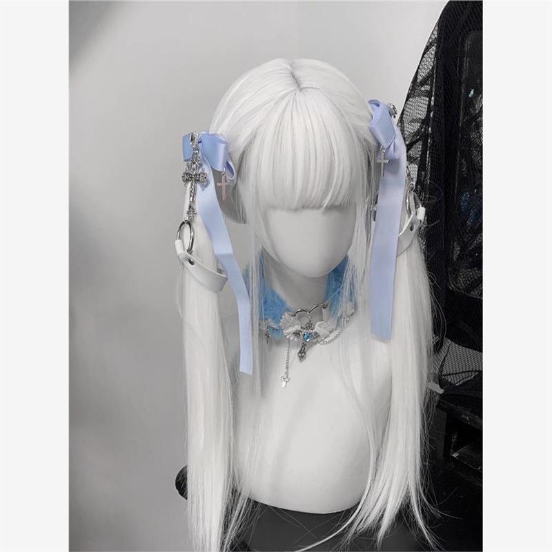 Subculture Gothic Lolita Lace Hair Bow with Double Clips