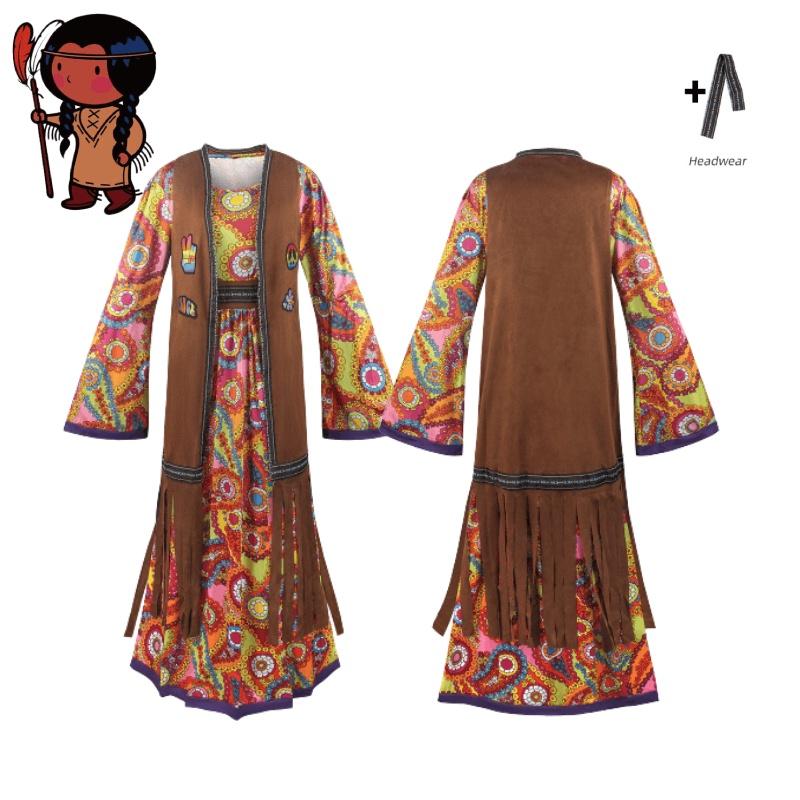 Original Tribal Goddess 70s Retro Disco Cosplay Costume For Halloween