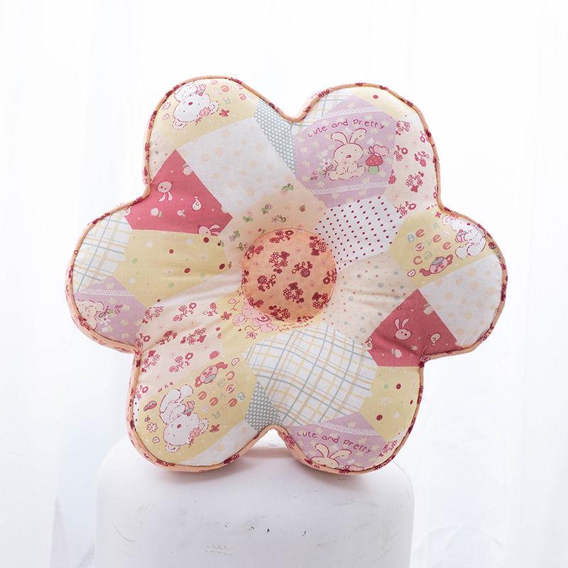 Korejský polštářek s květinami švestky: Celobavlníkový polštářek na zdřímnutí do kanceláře a ložnice