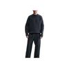 Tech Men's Fleece Loose Fit Crew Anthracite Black HV6538-060