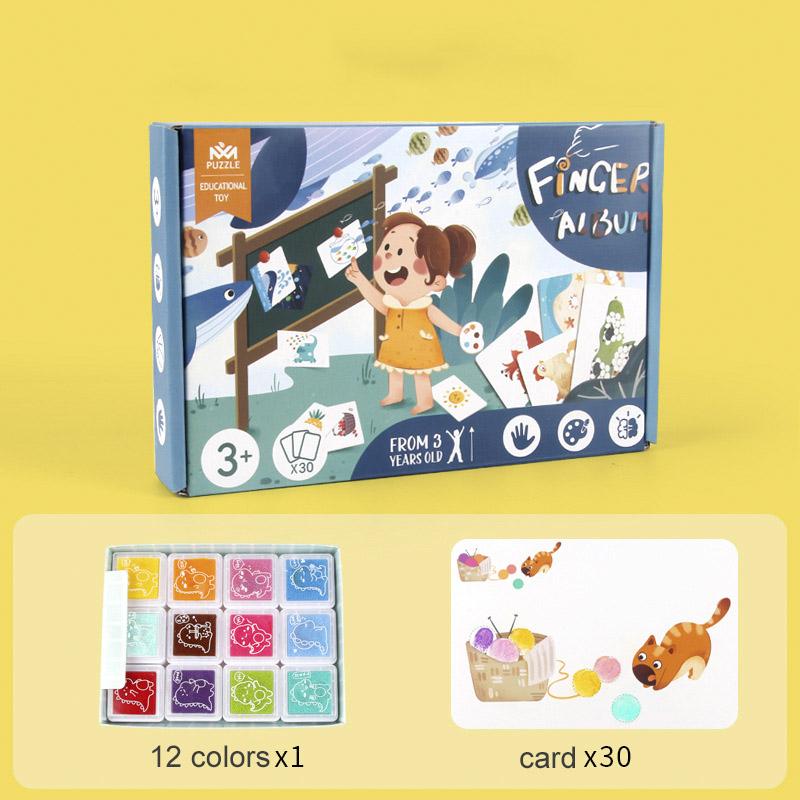 

Children s Finger Print Ink Game Kindergarten DIY Graffiti Toys Kids Creative Drawing Early Education Educational Toys For Girls