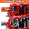 JeCar Grill Erts For Jeep Wrangler JL JLU 2024+ Grill Covers & Headlight Covers Trim Kit Accessories (Red)