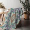Colorful Geometric Pattern Throw Blanket Abstract Printed Cozy Fleece Blanket For Sofa Bed Decoration Gift