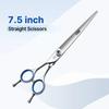 Fenice Professional 7.0/7.5/8 Inch JP440C Steel Left Hand Shears Blue Diamond Double Tail Nail Scissors Set for Pet Dog Grooming
