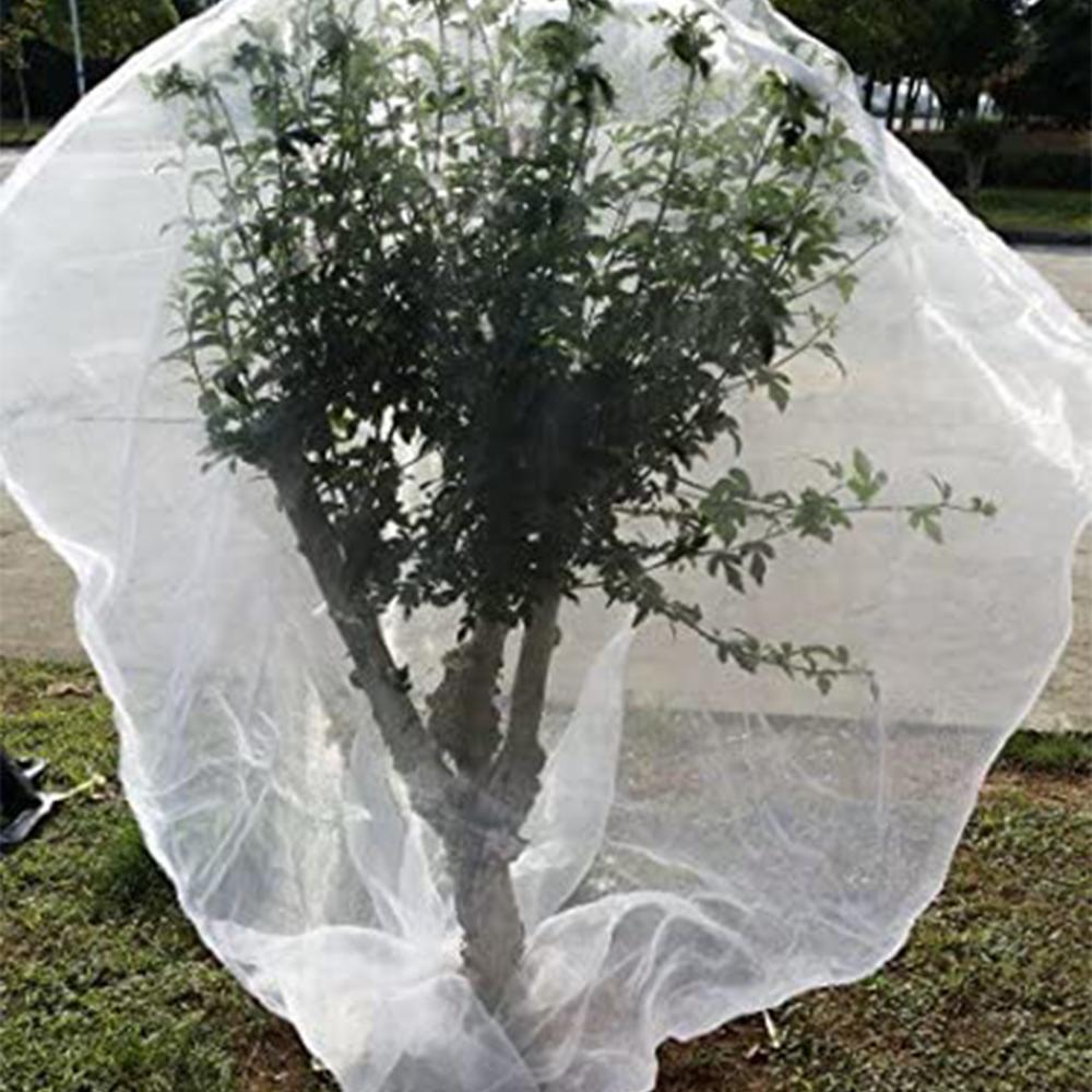 

84 in. W x 72 in. H inGarden Insect Netting Plant Cover -Shape Bag with Zipper and Rope, Insect Barrier, White M белый