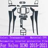 For Volvo XC90 2015- TPU Gearbox Panel Film Dashboard Protective Sticker Interior Anti-Scratch Car film protect