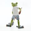 Cute Cartoon Frog Statue Mopping The Floor Frog Figurines Tabletop Ornament Personalized Home Office Animal Model Decoration