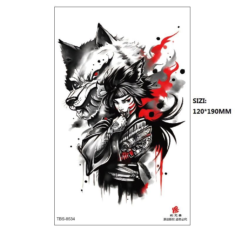 Traditional Men'S Totem Big Spider Dragon Water Transfer Simulation Tattoo Disposable Tattoo Sticker