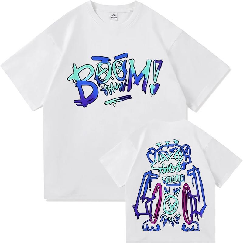 League of Legends Jinx Arcane Anime T-Shirt Men's Graphic Print Tee Oversized Streetwear Gaming Merchandise Casual Summer Top