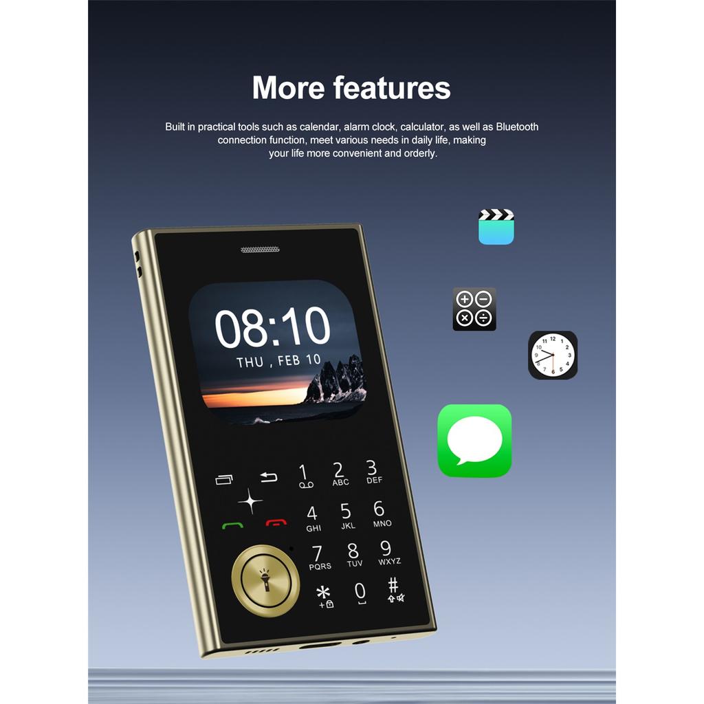 2 Pieces Stylish Mini 2G Mobile Phone