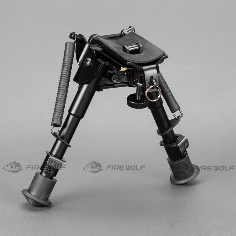 Bipied V9 Réglable 6-9" Pour Fusil - Support Pivotant 360° - Rail Picatinny 20mm - Aluminium/ Acier - Doré - Neuf