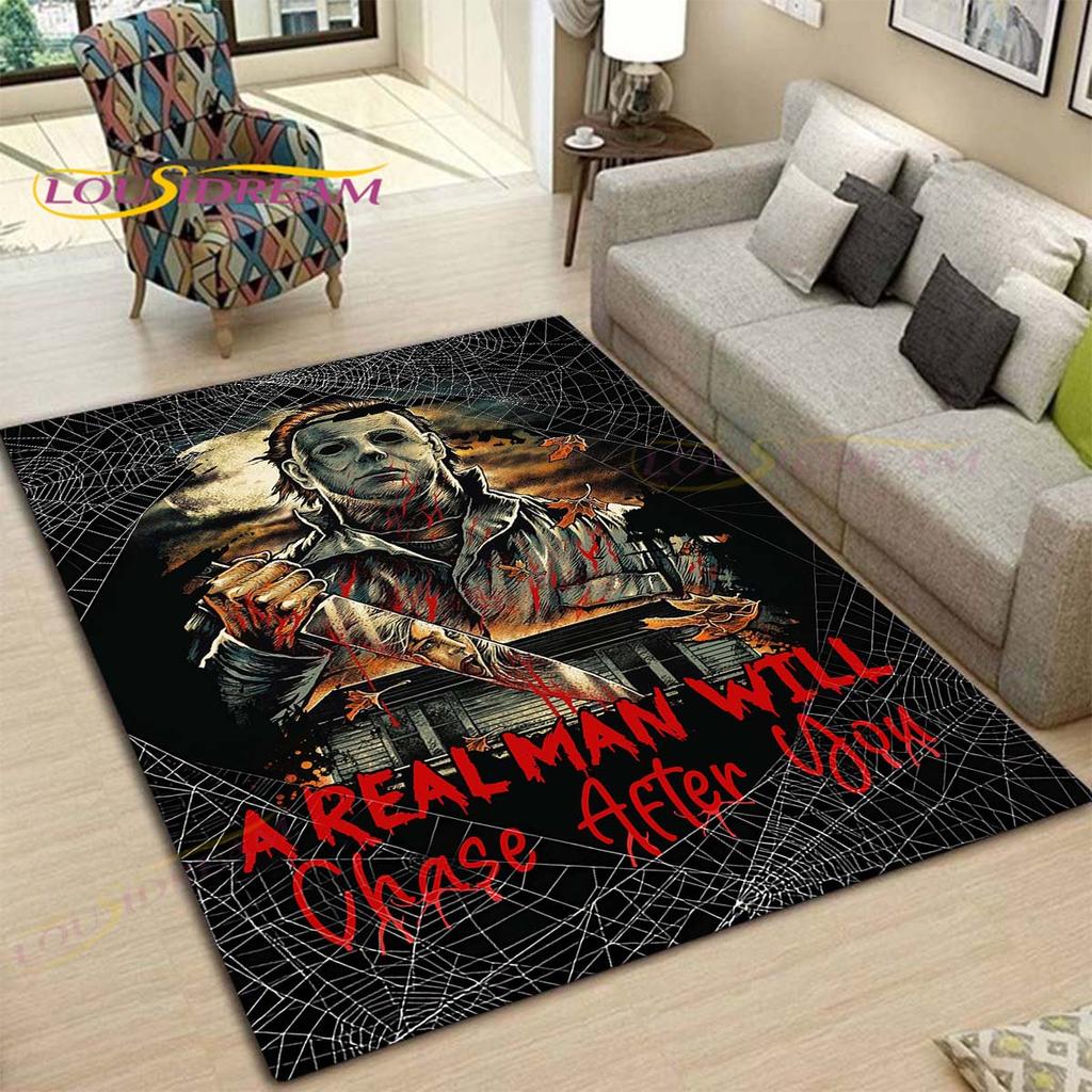 Horror Movie Characters Rugs and Carpets for Home Living Room Bedroom Entrance Large Area Soft Carpet Halloween Decoration Mat