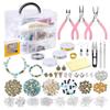 DIY Earring Making Bead Kit Pendants Threads Tools Jewelry Making Bead Set with Storage Box for Bracelet Necklace