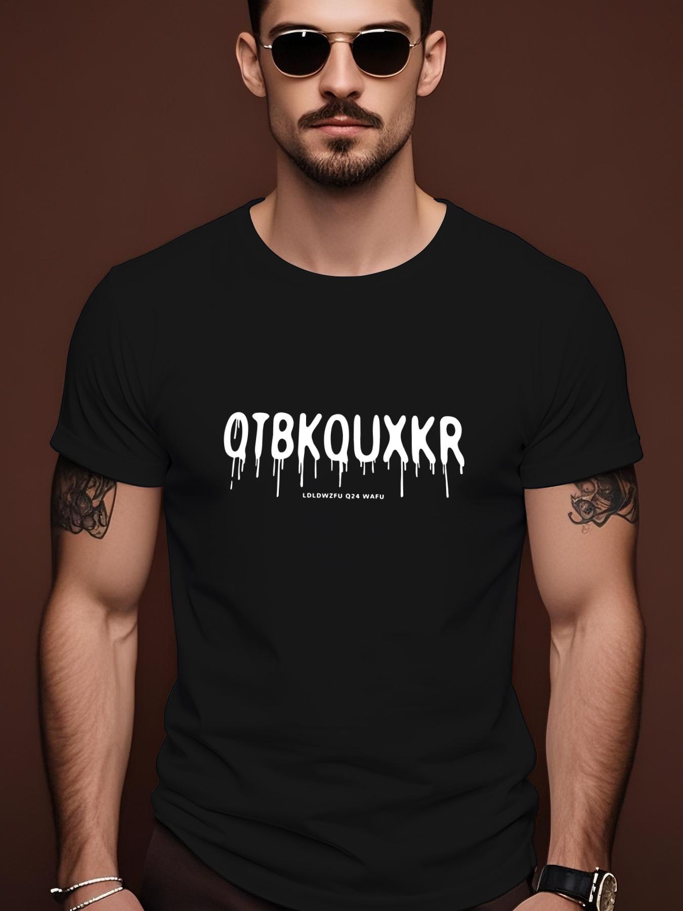 QTBKQUXKR Trendy Streetwear Summer Casual Crew Neck Short... XXXL