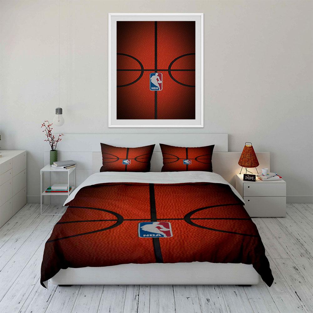 Basketball texture and logo. Bedding sets Duvet cover sets Duvet covers Pillowcases(1*Duvet Cover 2*Pillowcases without duvet insert)