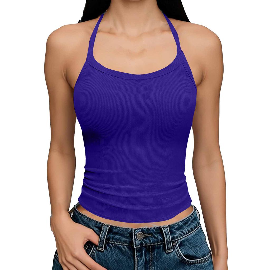 Women's Fashionable Casual -Color Fitted U-Neck Tank Top