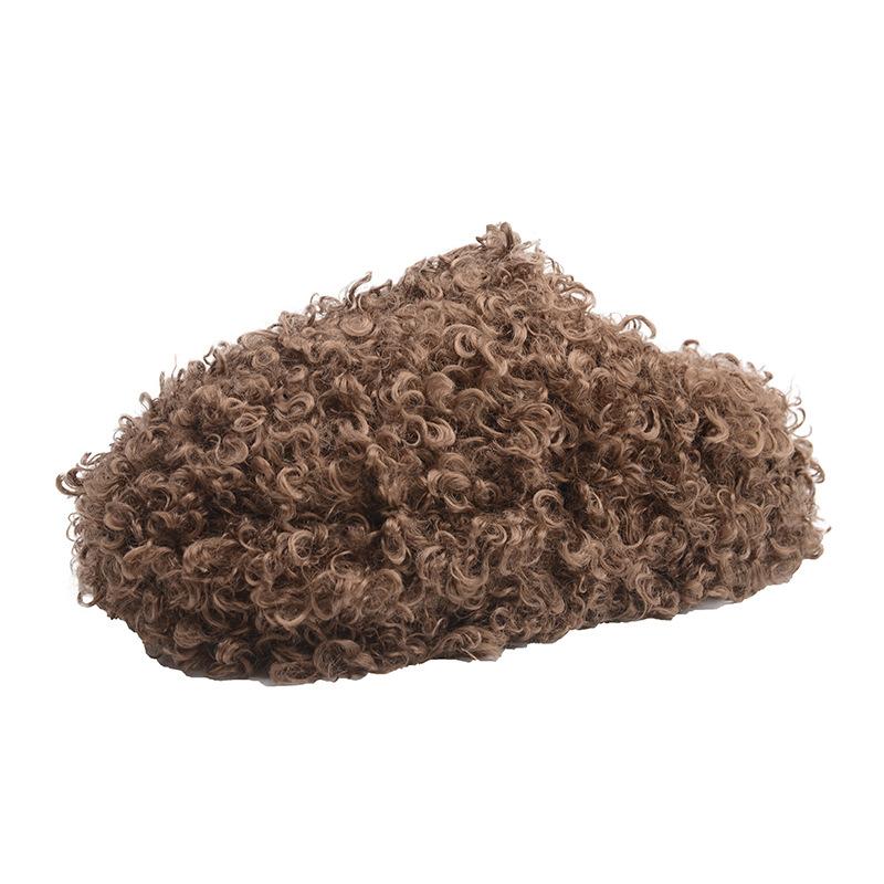 

Модные и легкие замшевые тапочки на толстой подошве, женские новые осенне-зимние, теплые тапочки-мешки на голову в 2025 году 41